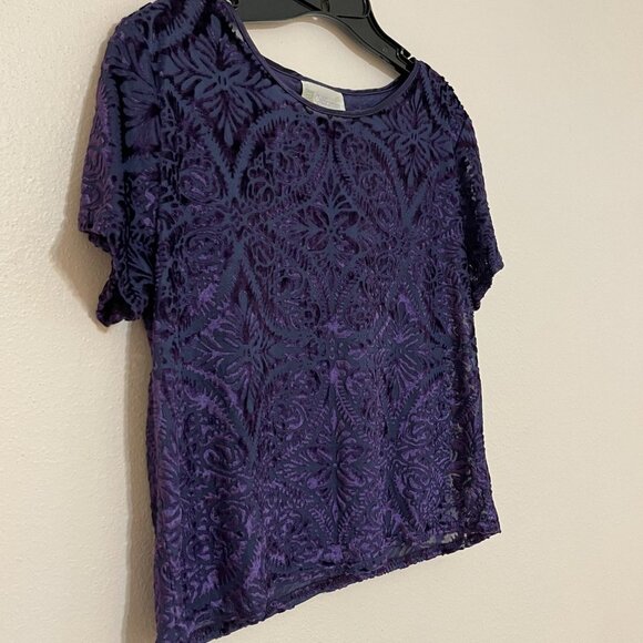 Vintage California Dynasty Short Pajama Set Size Medium Velvet Crushed Velvet - Picture 5 of 13